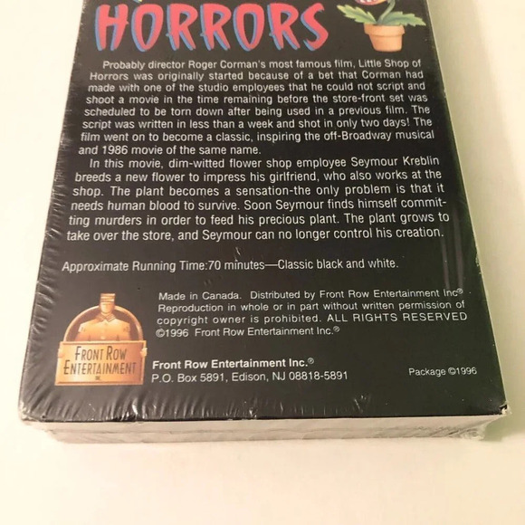 1996 Little Shop of Horrors VHS Jack Nicholson Jackie Joseph Jonathan Haze Movie - Picture 4 of 12